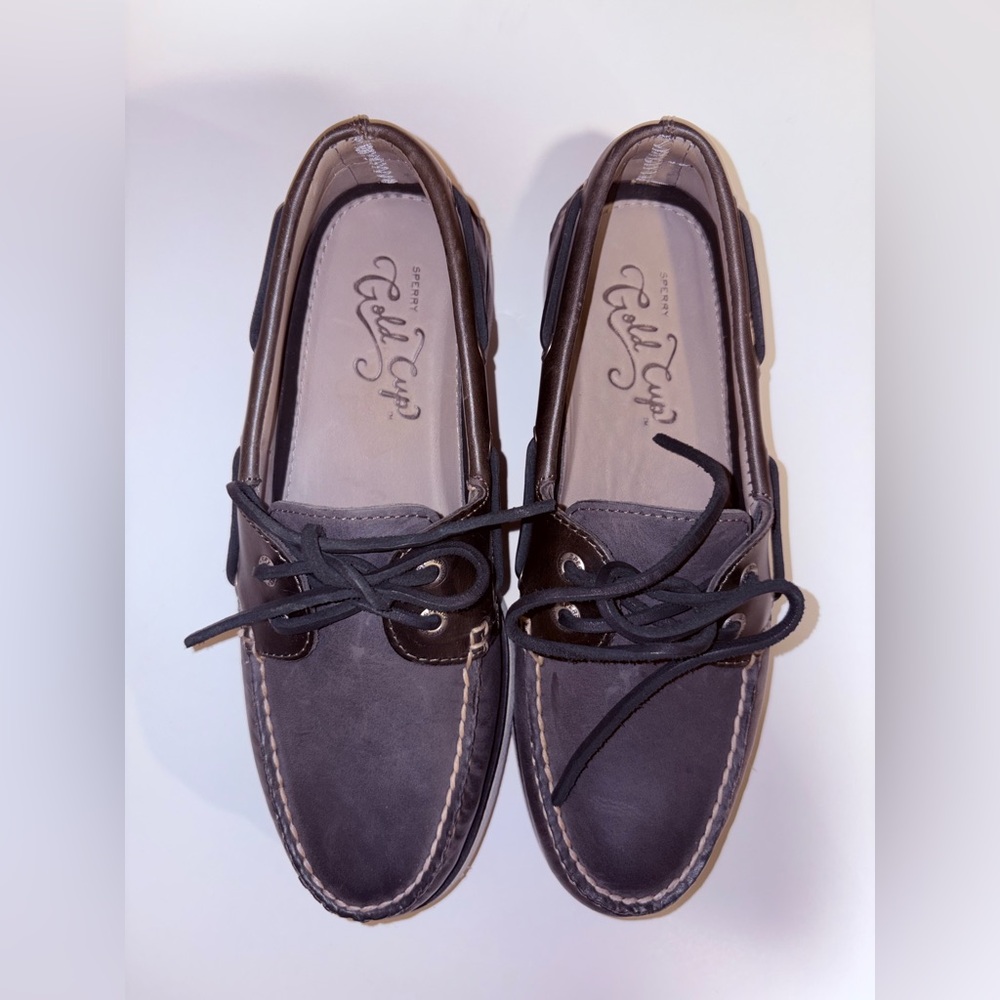 Gold Cup Sperry Brown Leather Boat Shoes Women’s Classic Loafers - Picture 2 of 6